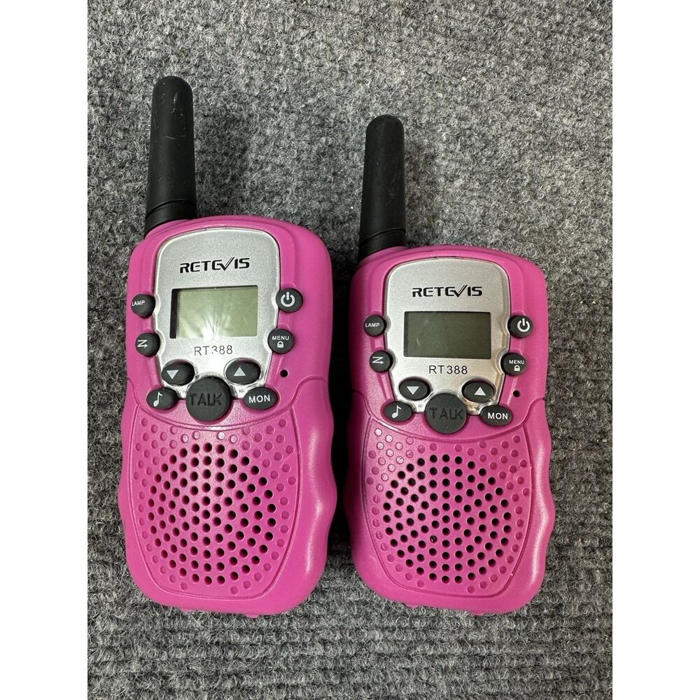 Retevis RT-388 Walkie Talkies Pink Pair Two-Way Radios Kids Model T-388